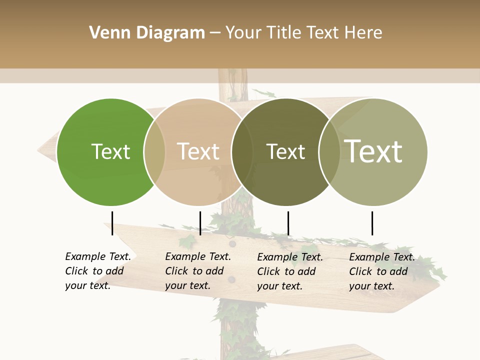 Wooden Pointer Crossroads PowerPoint Template