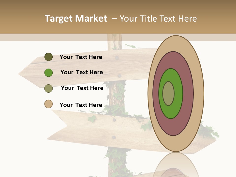 Wooden Pointer Crossroads PowerPoint Template