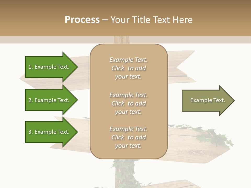 Wooden Pointer Crossroads PowerPoint Template