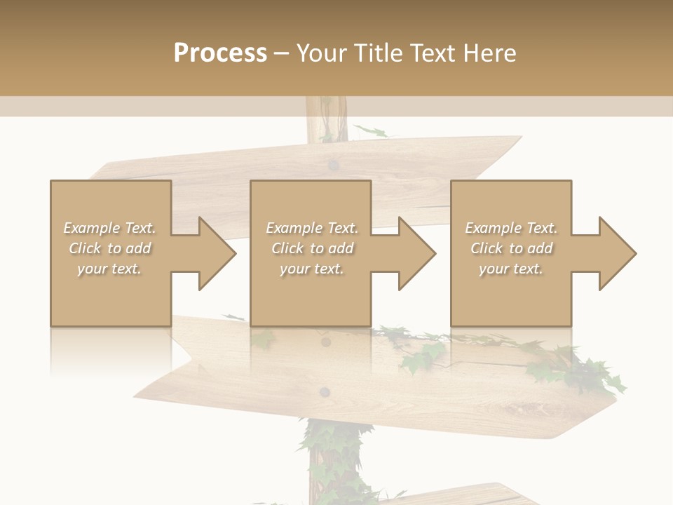 Wooden Pointer Crossroads PowerPoint Template