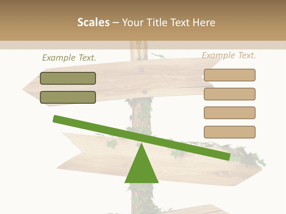 Wooden Pointer Crossroads PowerPoint Template