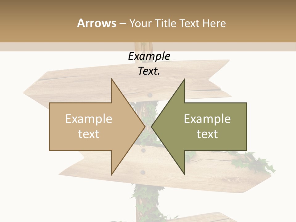 Wooden Pointer Crossroads PowerPoint Template