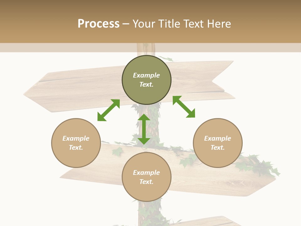 Wooden Pointer Crossroads PowerPoint Template