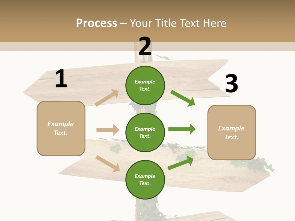 Wooden Pointer Crossroads PowerPoint Template