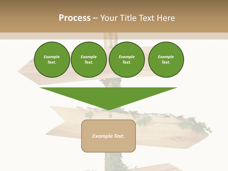 Wooden Pointer Crossroads PowerPoint Template