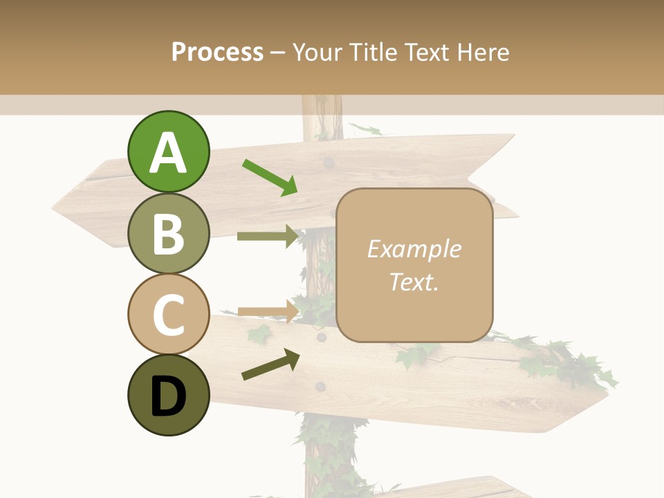 Wooden Pointer Crossroads PowerPoint Template