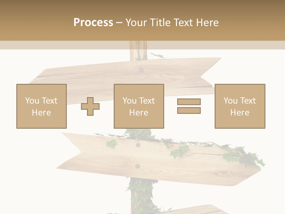 Wooden Pointer Crossroads PowerPoint Template