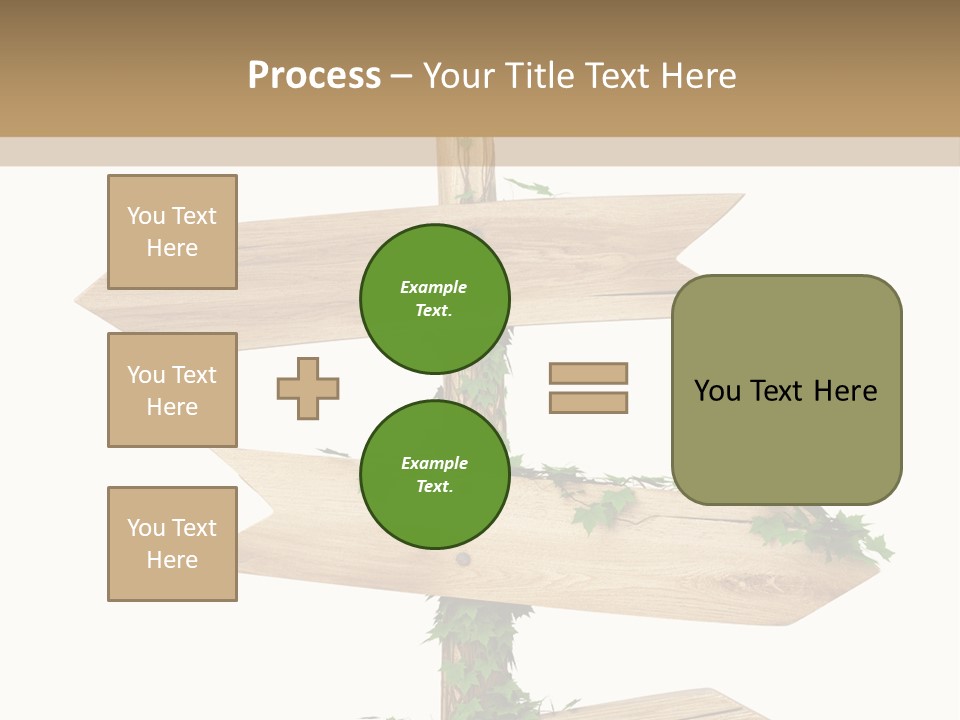 Wooden Pointer Crossroads PowerPoint Template