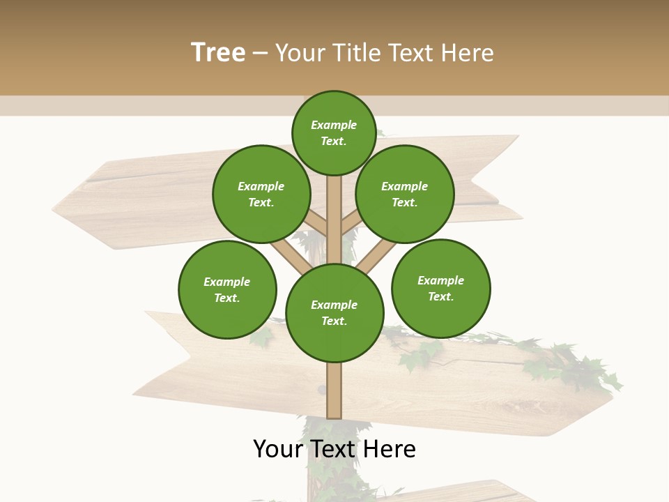 Wooden Pointer Crossroads PowerPoint Template