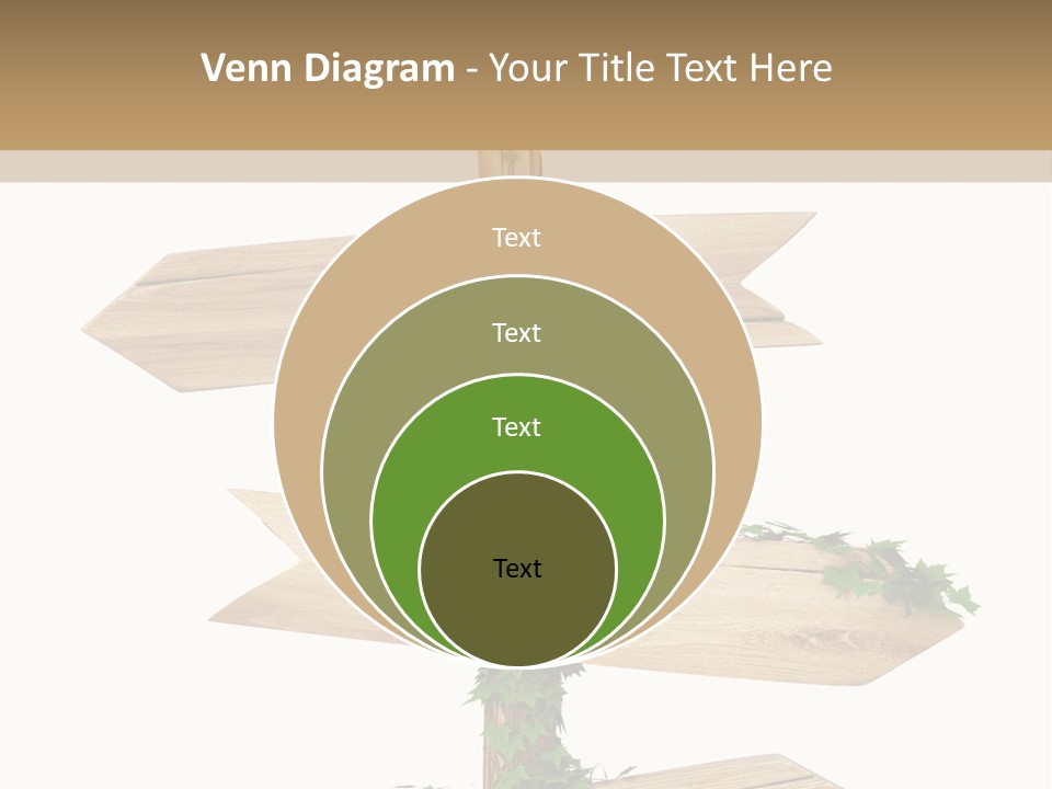 Wooden Pointer Crossroads PowerPoint Template
