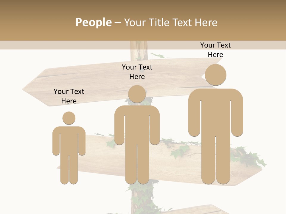 Wooden Pointer Crossroads PowerPoint Template