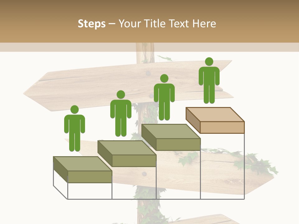 Wooden Pointer Crossroads PowerPoint Template