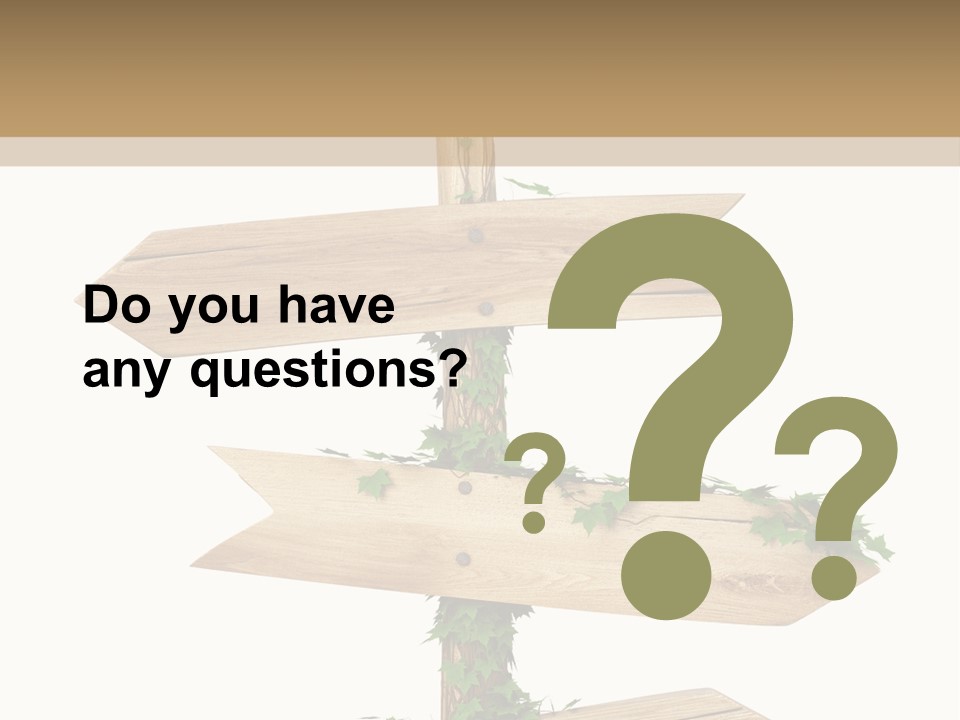 Wooden Pointer Crossroads PowerPoint Template