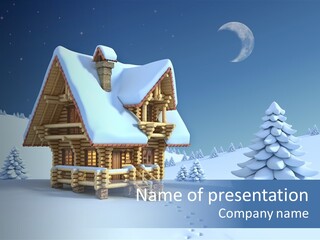 Rural Pine Tree PowerPoint Template