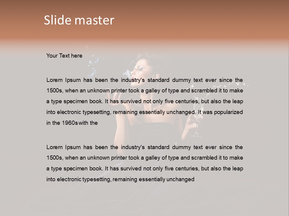 Female Studio Young PowerPoint Template