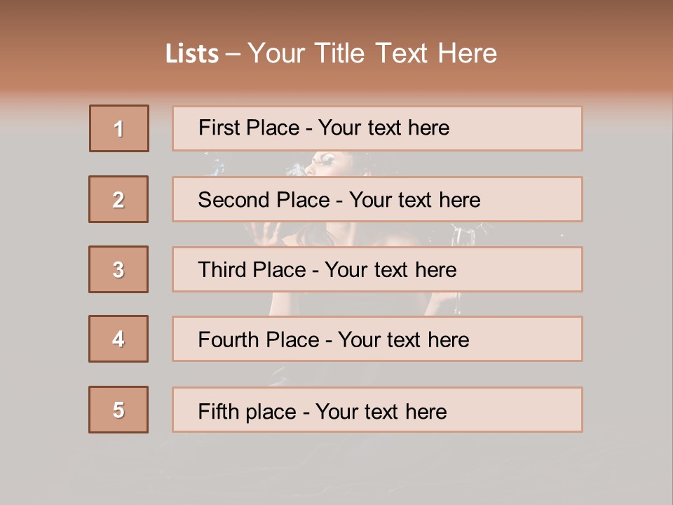 Female Studio Young PowerPoint Template
