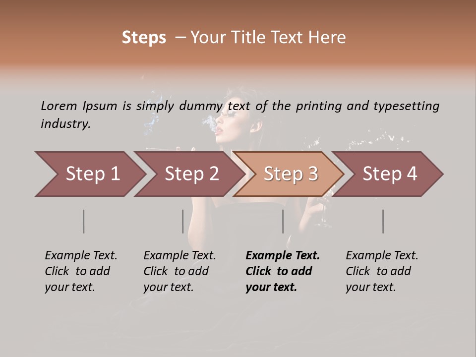 Female Studio Young PowerPoint Template