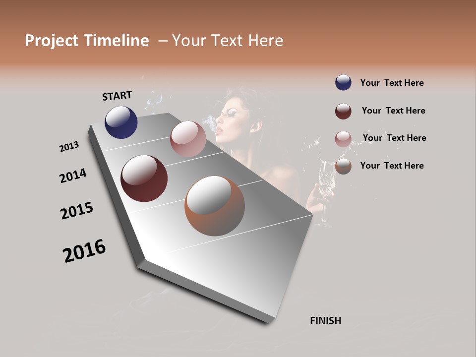 Female Studio Young PowerPoint Template