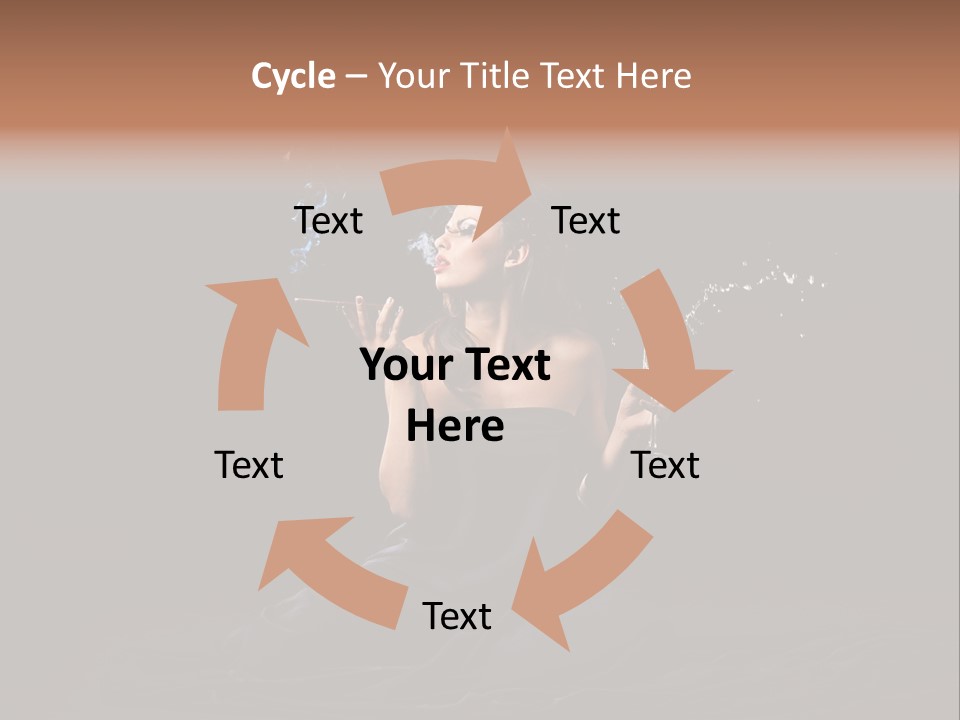 Female Studio Young PowerPoint Template