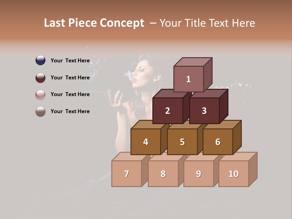 Female Studio Young PowerPoint Template