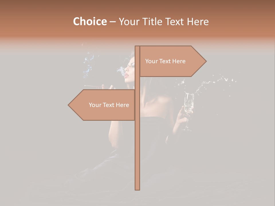 Female Studio Young PowerPoint Template