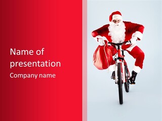 Santa Smiling December PowerPoint Template