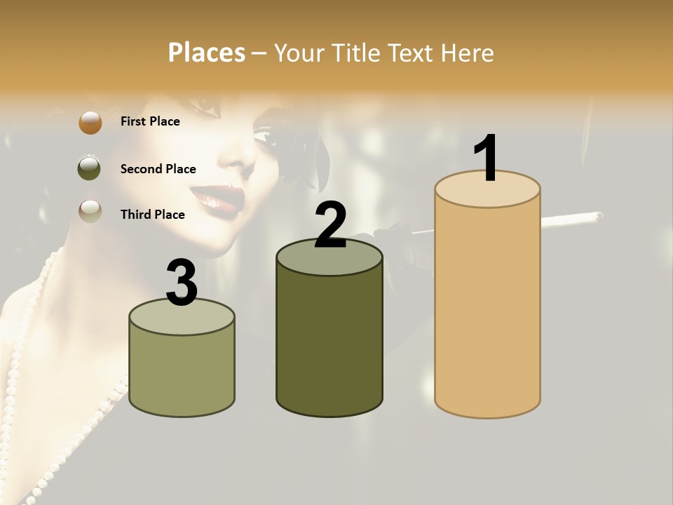 Room Feather Black PowerPoint Template