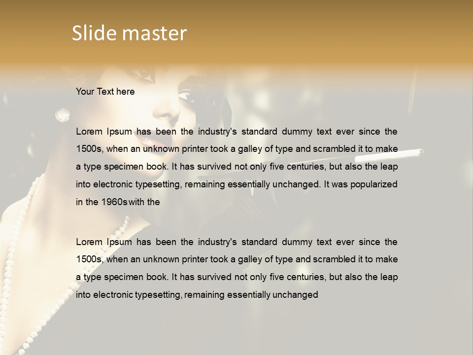 Room Feather Black PowerPoint Template