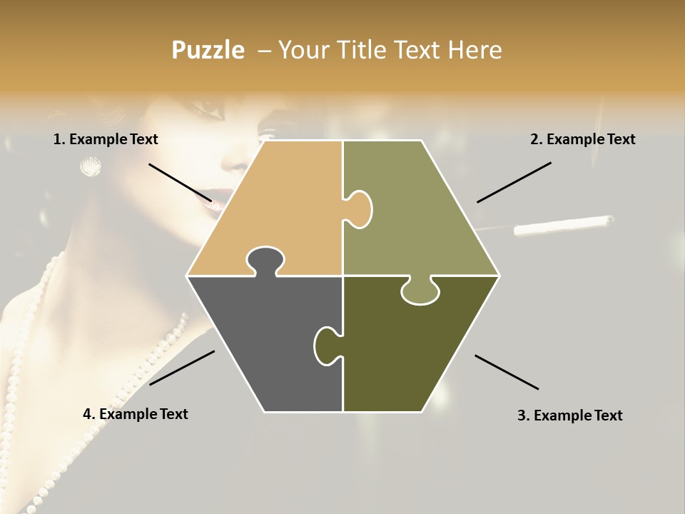 Room Feather Black PowerPoint Template