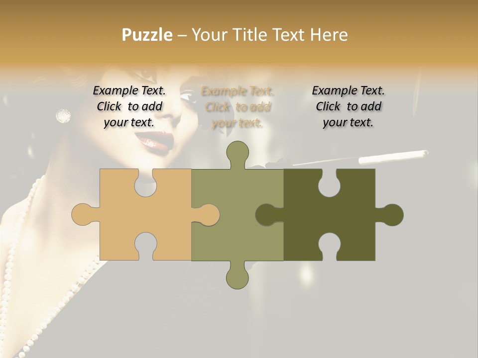 Room Feather Black PowerPoint Template