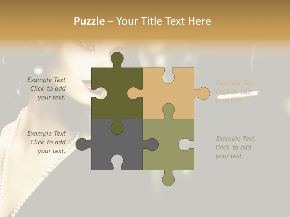 Room Feather Black PowerPoint Template