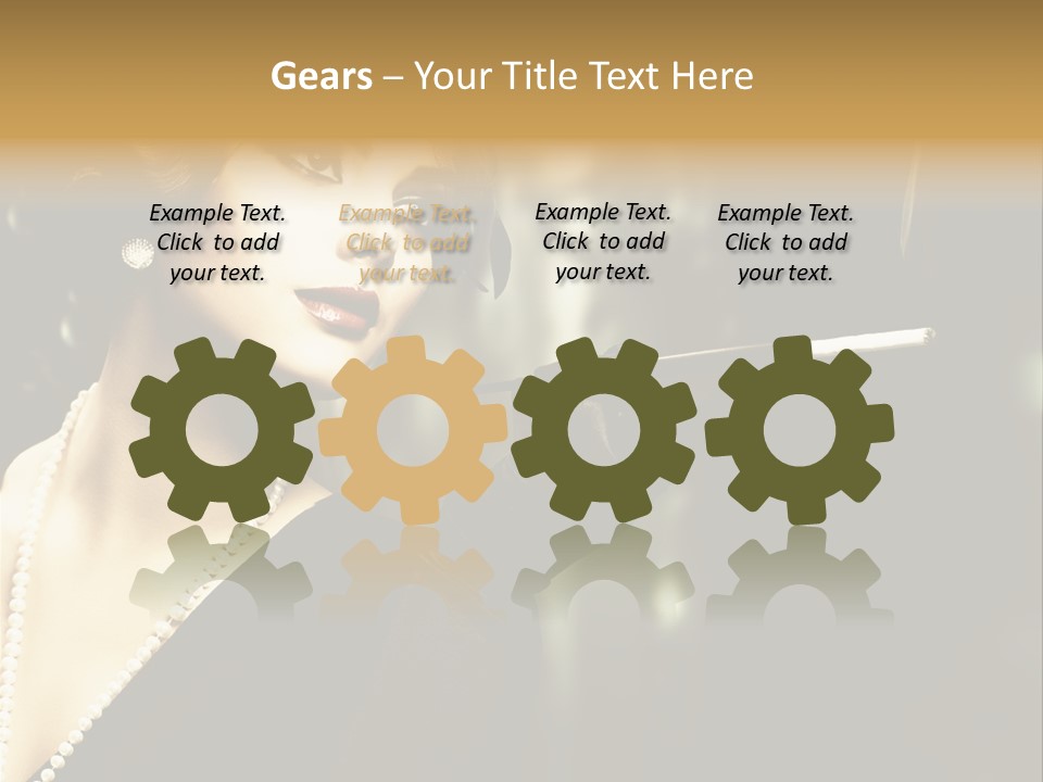 Room Feather Black PowerPoint Template