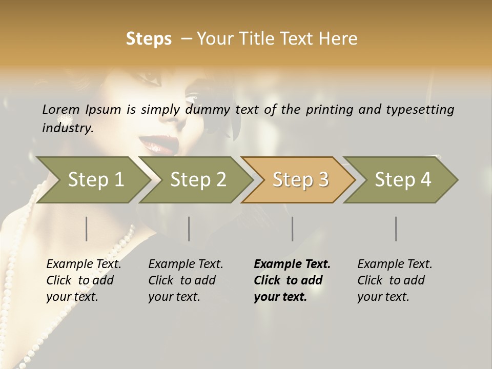 Room Feather Black PowerPoint Template