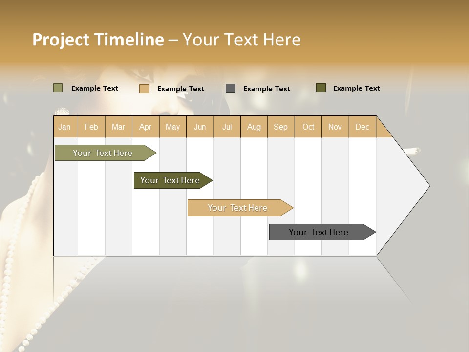 Room Feather Black PowerPoint Template