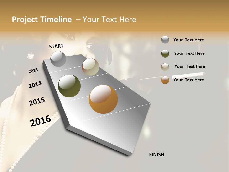 Room Feather Black PowerPoint Template