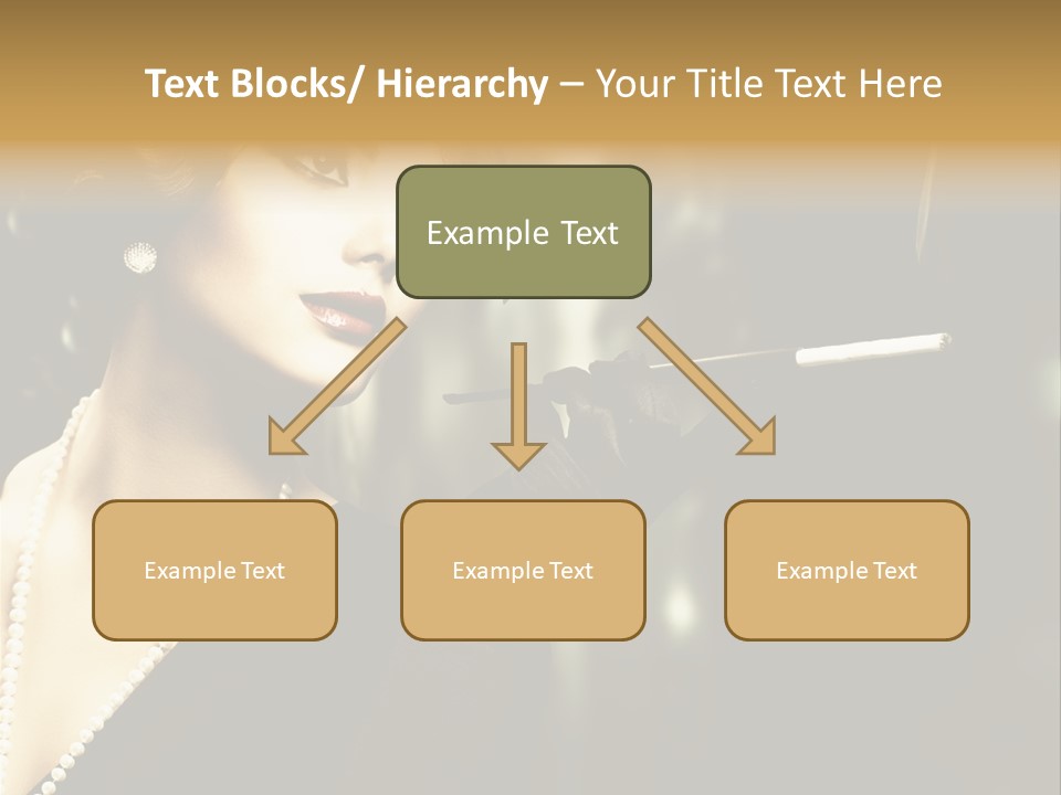Room Feather Black PowerPoint Template