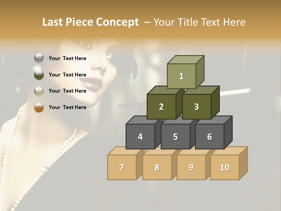 Room Feather Black PowerPoint Template