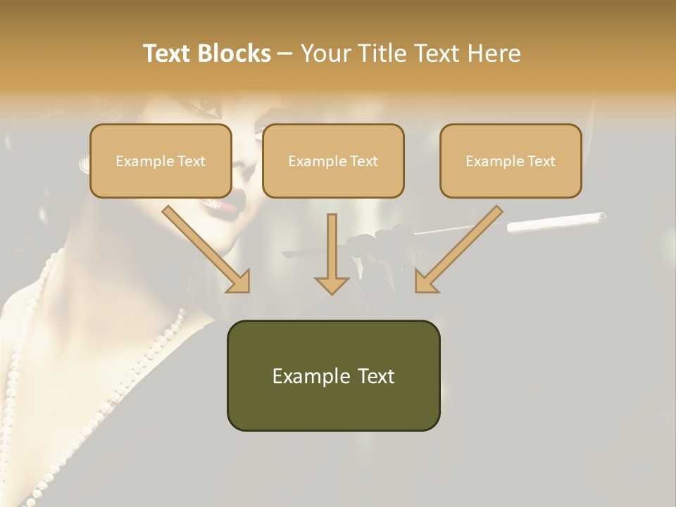 Room Feather Black PowerPoint Template