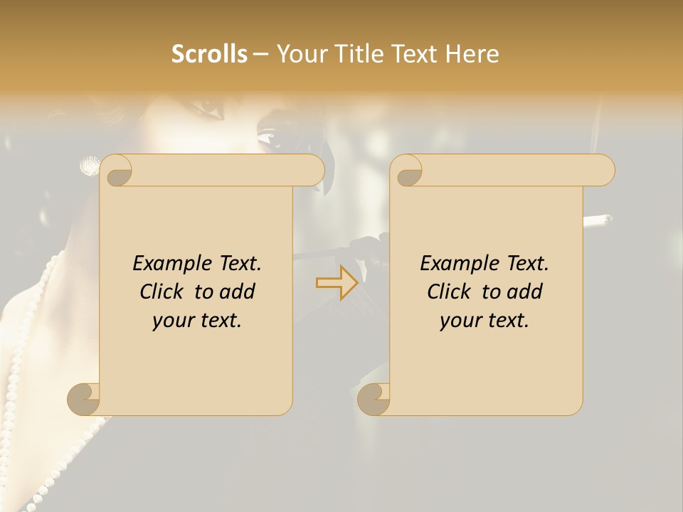 Room Feather Black PowerPoint Template