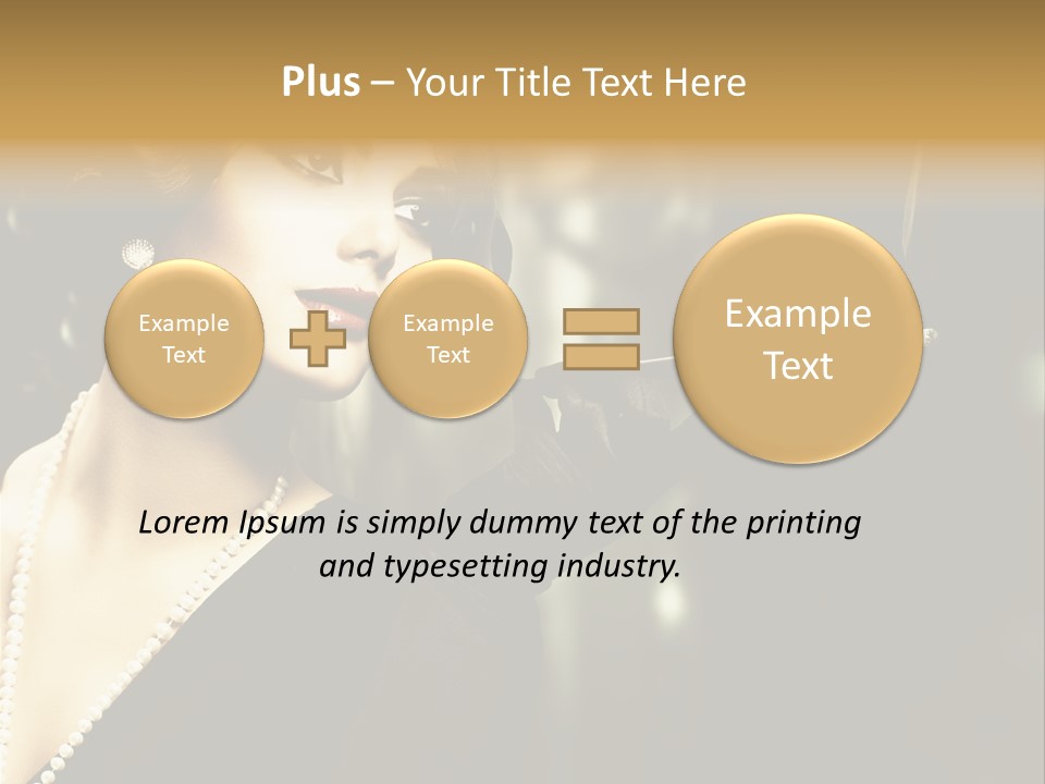 Room Feather Black PowerPoint Template