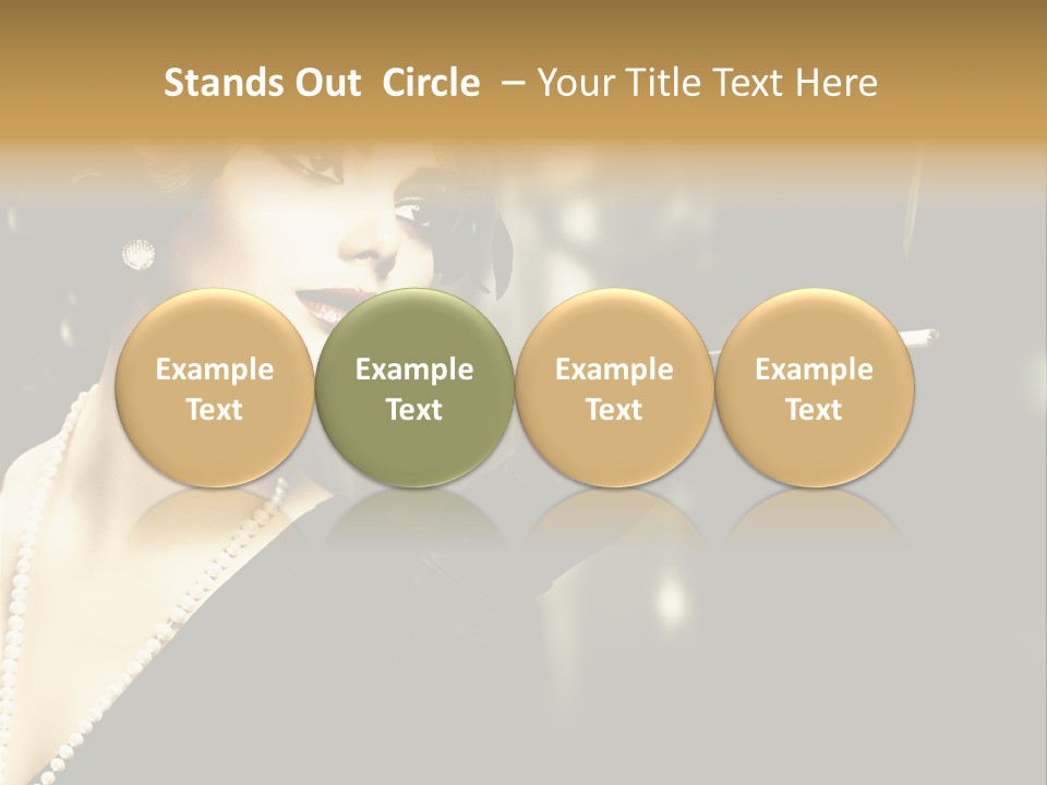 Room Feather Black PowerPoint Template