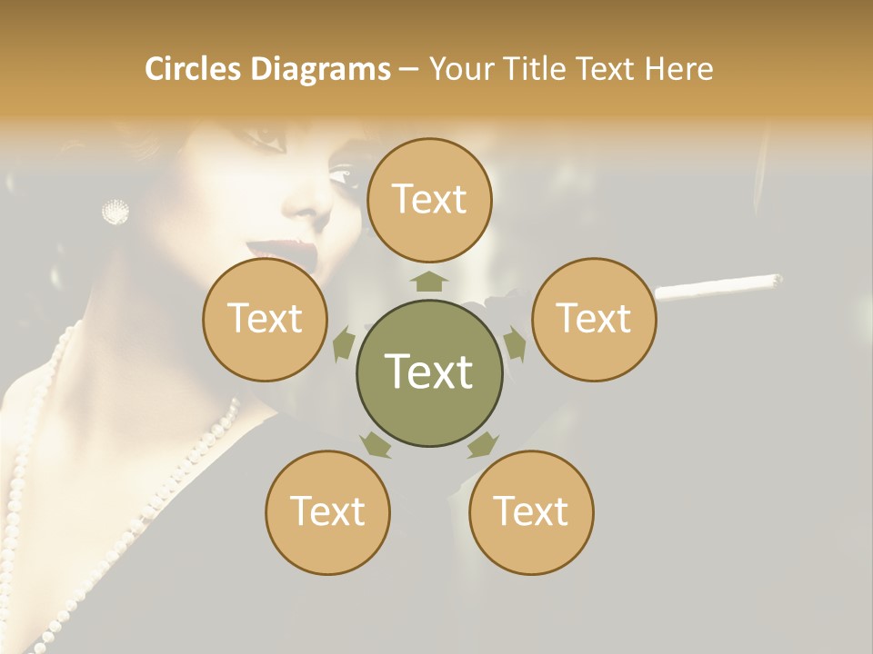 Room Feather Black PowerPoint Template