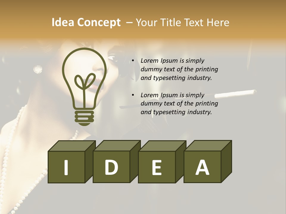 Room Feather Black PowerPoint Template