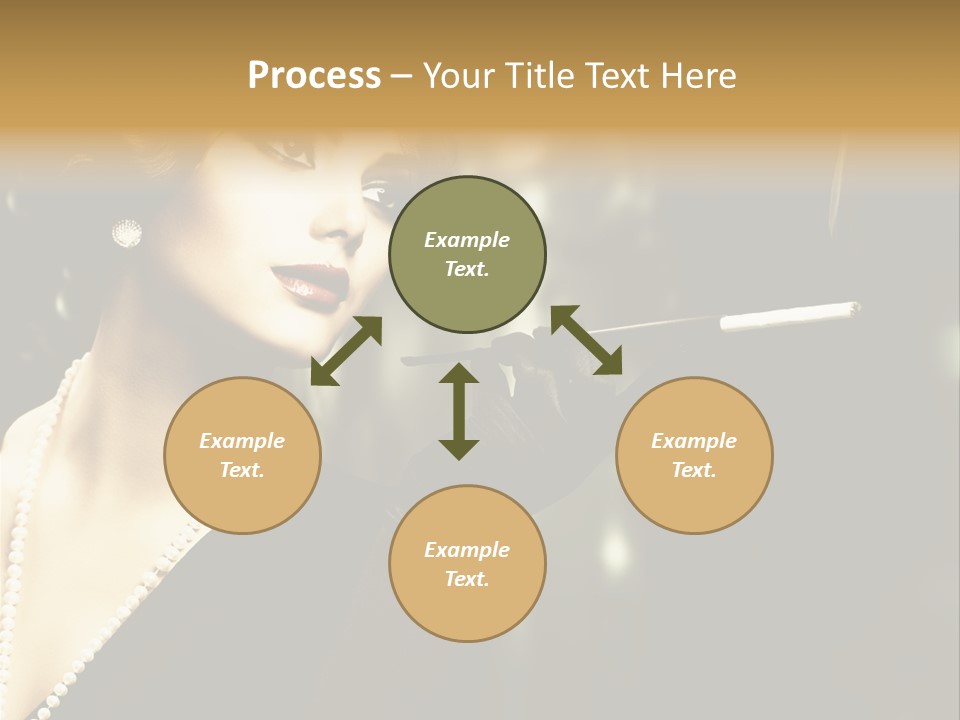 Room Feather Black PowerPoint Template