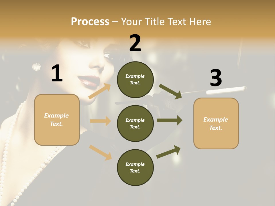 Room Feather Black PowerPoint Template
