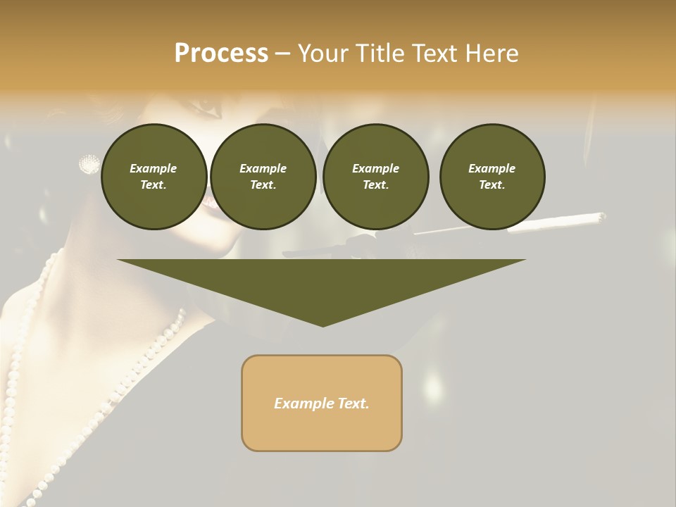 Room Feather Black PowerPoint Template