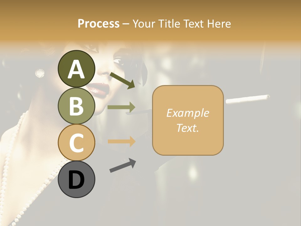 Room Feather Black PowerPoint Template