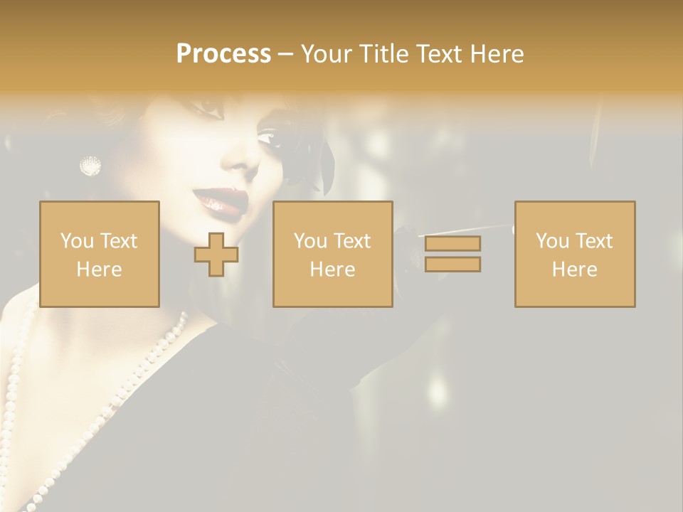 Room Feather Black PowerPoint Template