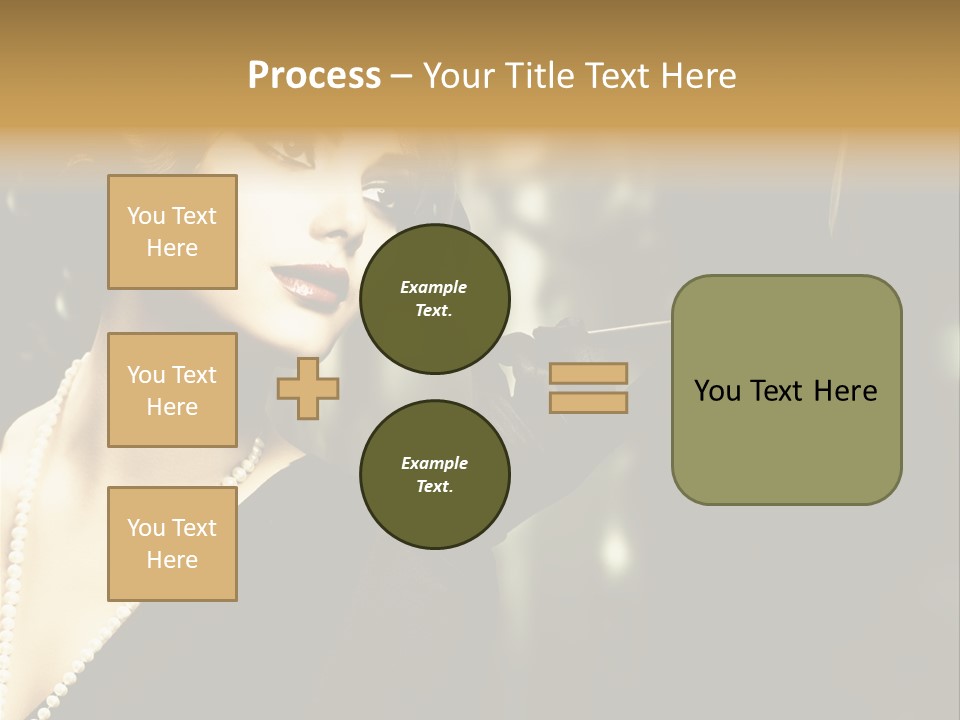Room Feather Black PowerPoint Template