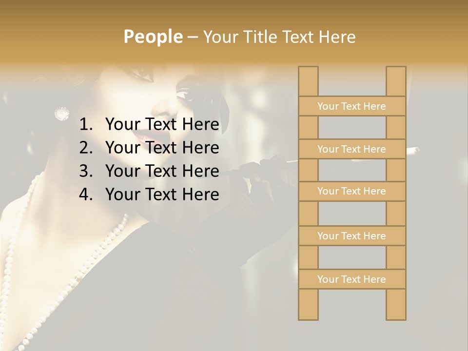 Room Feather Black PowerPoint Template